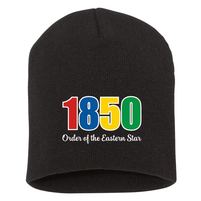 OES 1850 Number Order Of The Eastern Star Parents Day Short Acrylic Beanie