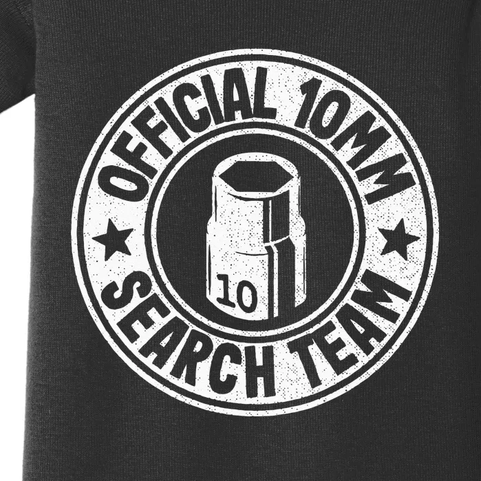 Official 10mm Socket Search Team Repair Shop Funny Mechanic Baby Bodysuit