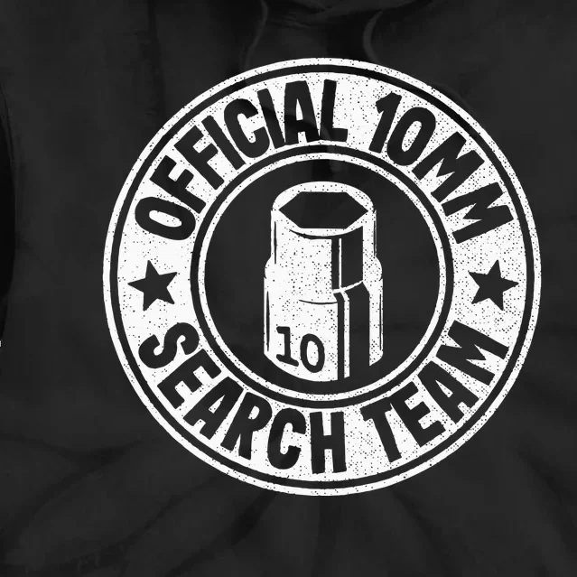 Official 10mm Socket Search Team Repair Shop Funny Mechanic Tie Dye Hoodie