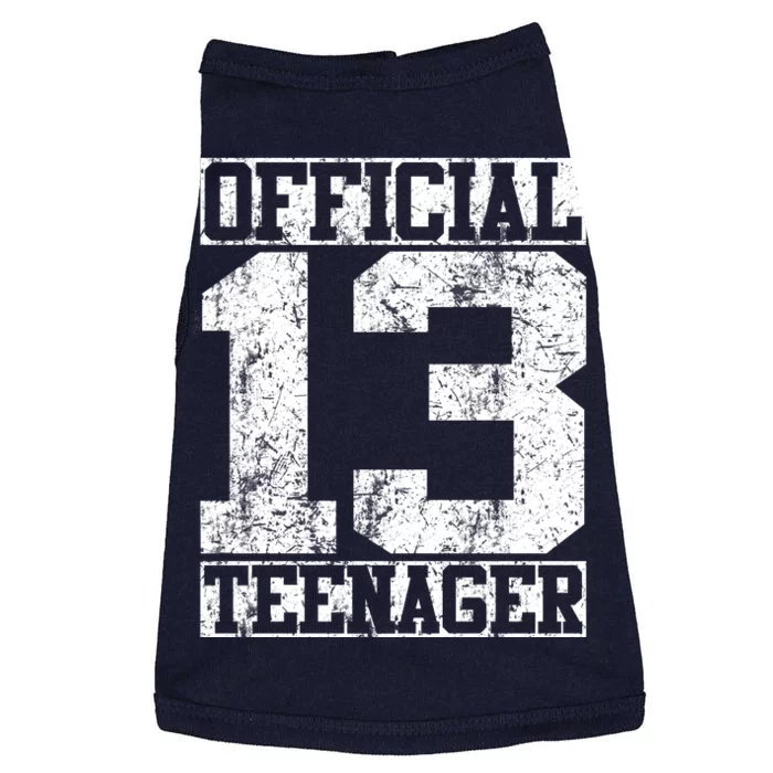 Officially 13 Teenager Distressed Look Doggie Tank