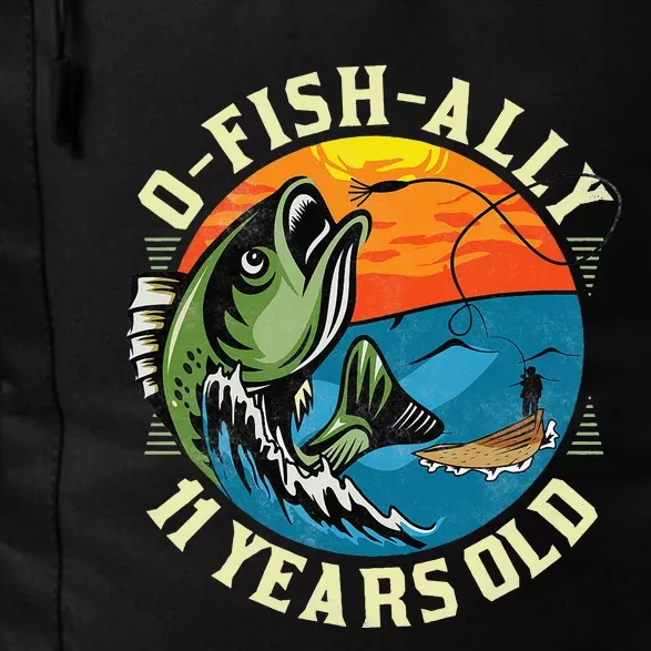 O-Fish-Ally 11 Years Old, 11th Birthday Fishing Daily Commute Backpack