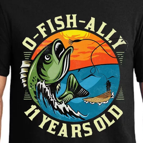 O-Fish-Ally 11 Years Old, 11th Birthday Fishing Pajama Set