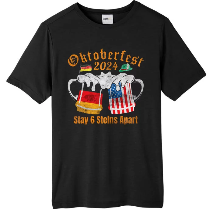 Oktoberfest 2024 6 Stein Apart Beer October Funny Drinking ChromaSoft Performance T-Shirt