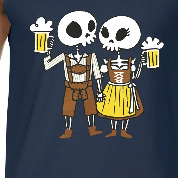 Oktoberfest 2023 Beer Drinking Skeleton Couple Comfort Colors® Tank Top