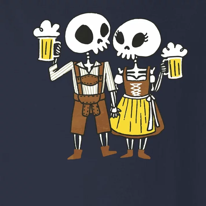 Oktoberfest 2023 Beer Drinking Skeleton Couple Toddler Long Sleeve Shirt