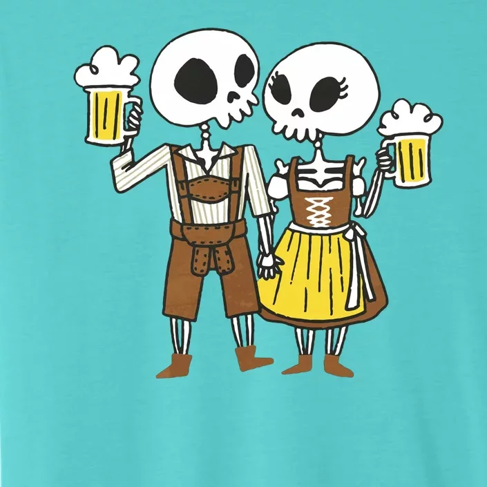 Oktoberfest 2023 Beer Drinking Skeleton Couple ChromaSoft Performance T-Shirt