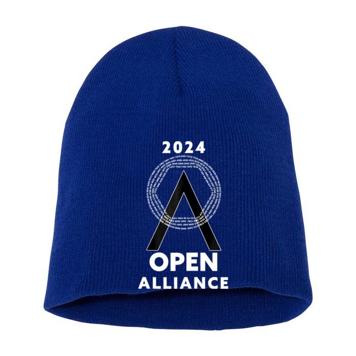 Oa 2024 Design Front & Back Short Acrylic Beanie