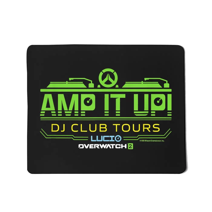 Overwatch 2 Lúcio Amp It Up DJ Club Tours Logo Mousepad