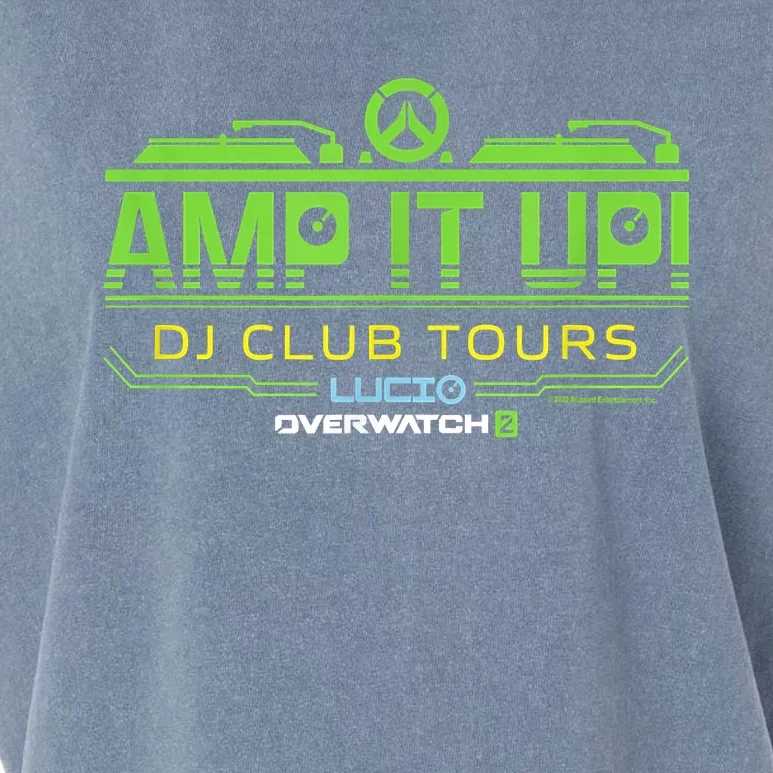 Overwatch 2 Lúcio Amp It Up DJ Club Tours Logo Garment-Dyed Women's Muscle Tee