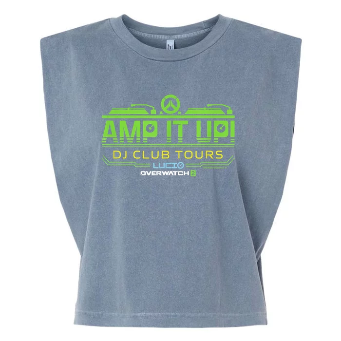 Overwatch 2 Lúcio Amp It Up DJ Club Tours Logo Garment-Dyed Women's Muscle Tee