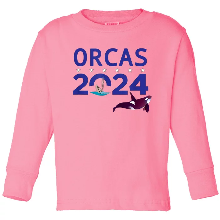 Orcas 2024 Toddler Long Sleeve Shirt