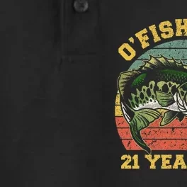 OFishally 21 Years Old Fishing Birthday Theme Party 21st Dry Zone Grid Performance Polo