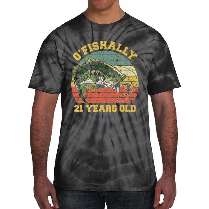 OFishally 21 Years Old Fishing Birthday Theme Party 21st Tie-Dye T-Shirt