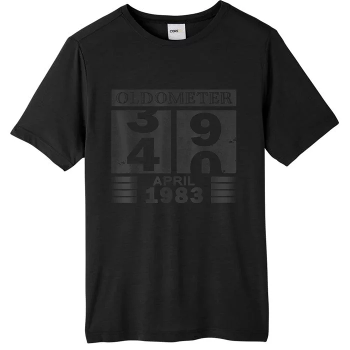 Oldometer 39-40 Born In April 1983 Funny 40th Birthday ChromaSoft Performance T-Shirt