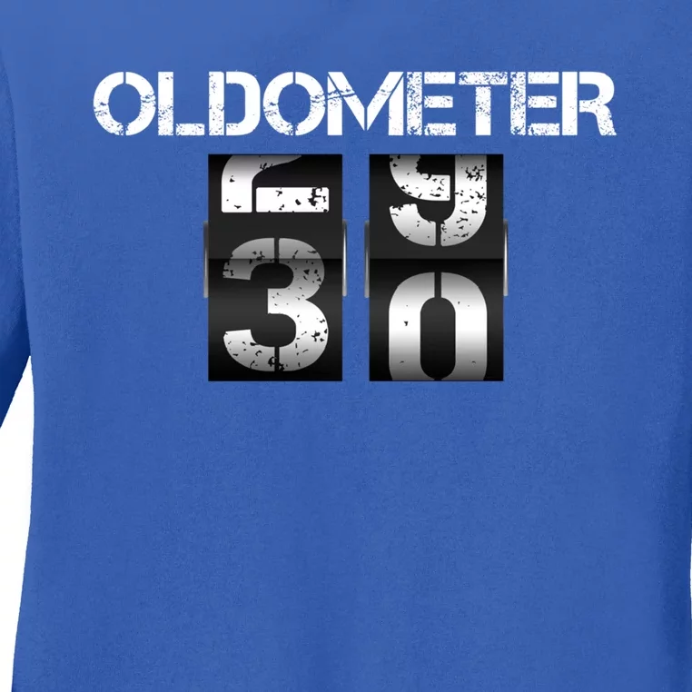 Odometer 30th Birthday Party 30 Years Old Joke Cars Bcool Giftday Gift Ladies Long Sleeve Shirt