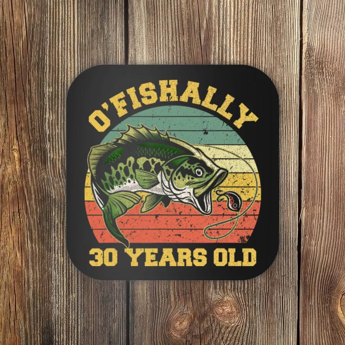 OFishally 30 Years Old Fishing Birthday Theme Party 30th Coaster