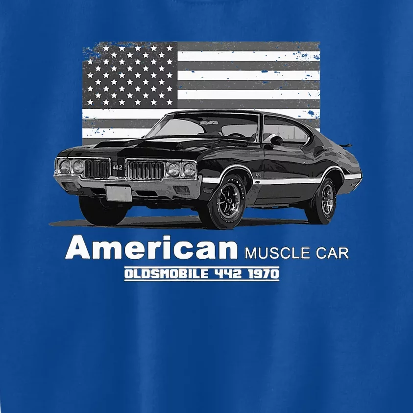 Oldsmobile 442 American Muscle Car 60s 70s Old Is Gold Kids Sweatshirt