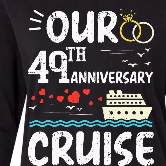 Our 49th Anniversary Cruise Trip Wedding Husband Wife Couple Womens Cotton Relaxed Long Sleeve T-Shirt