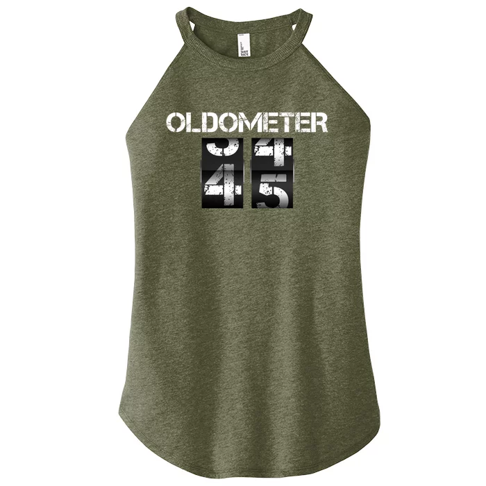 Odometer 45th Birthday Party 45 Years Old Joke Cars Bgiftday Meaningful Gift Women’s Perfect Tri Rocker Tank