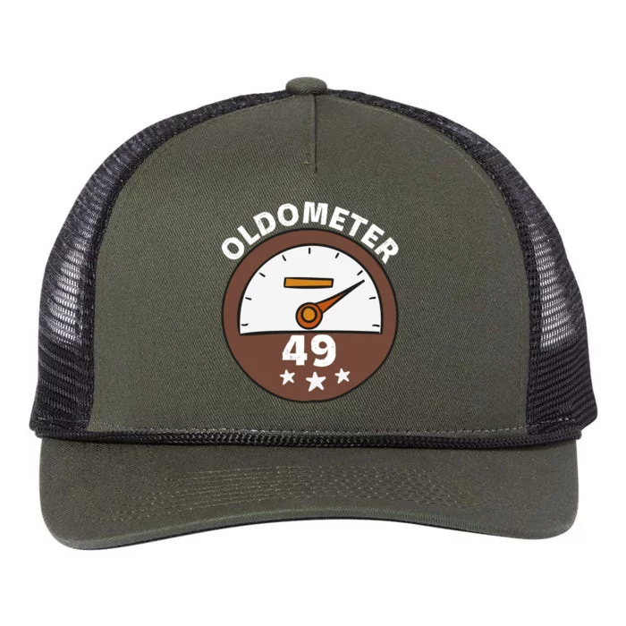 Oldometer 49 Gift Retro Rope Trucker Hat Cap