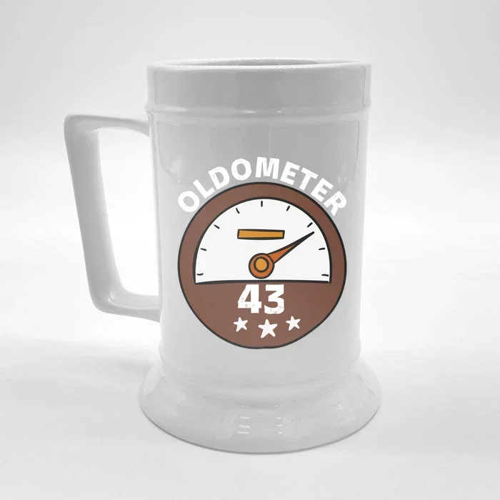 Oldometer 43 Meaningful Gift Front & Back Beer Stein