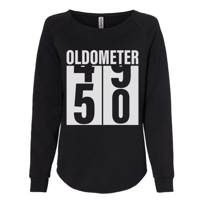 Oldometer 49 To 50 Fun Womens California Wash Sweatshirt