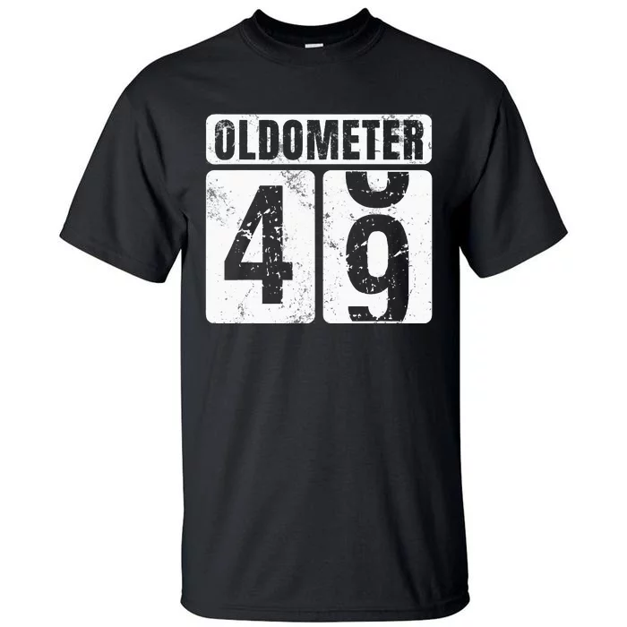 Oldometer 49 Vintage Funny 49th Birthday Gift Idea Tall T-Shirt