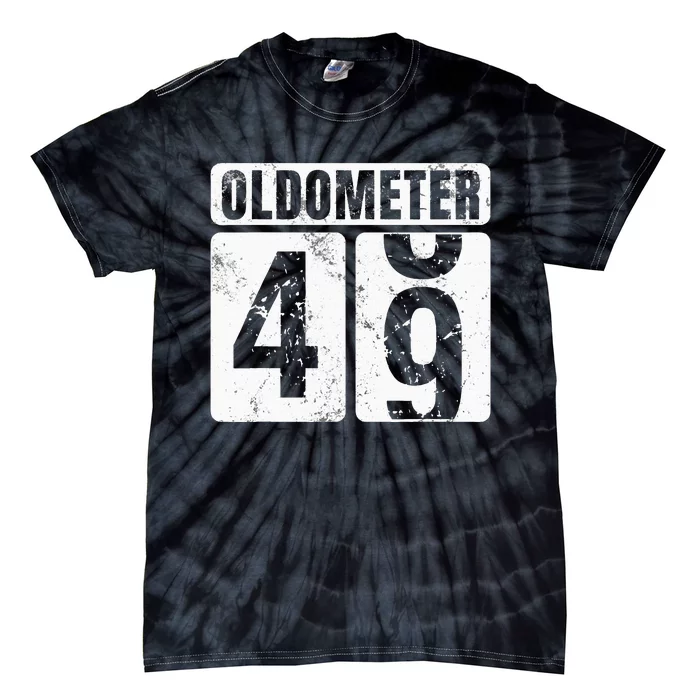 Oldometer 49 Vintage Funny 49th Birthday Gift Idea Tie-Dye T-Shirt