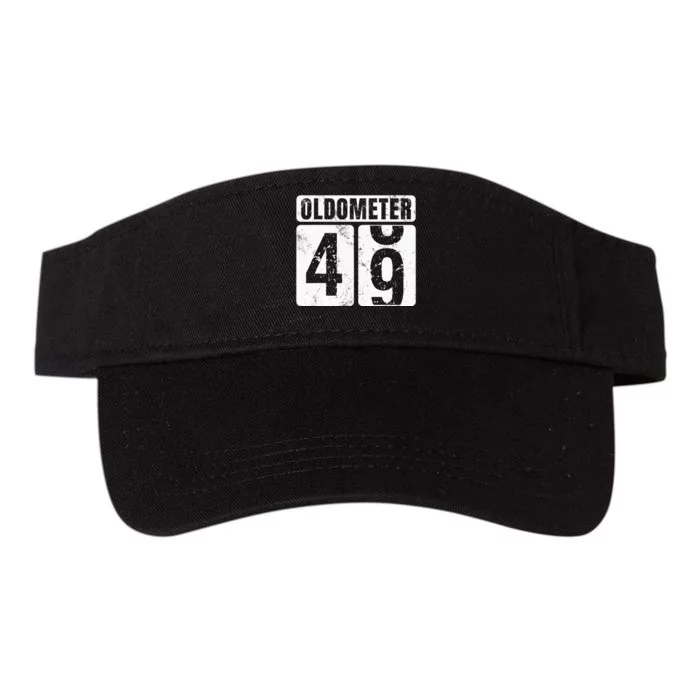 Oldometer 49 Vintage Funny 49th Birthday Gift Idea Valucap Bio-Washed Visor