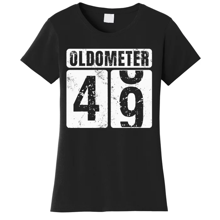 Oldometer 49 Vintage Funny 49th Birthday Gift Idea Women's T-Shirt