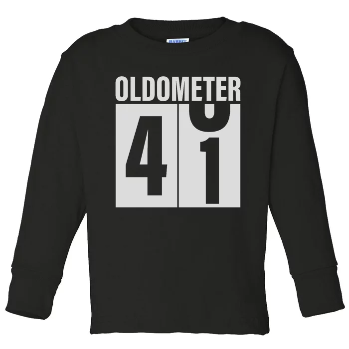 Oldometer 41 Years Toddler Long Sleeve Shirt