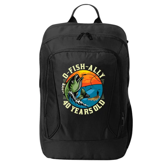 Ofishally 40 Years Old 40th Birthday Fishing City Backpack