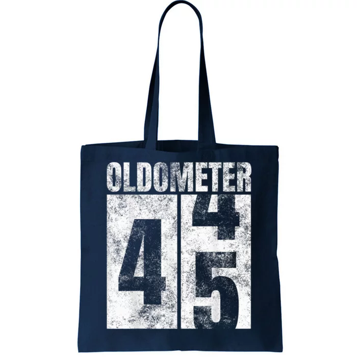 Oldometer 44-45 yrs old Man Woman Bday Graphic 45th Birthday Tote Bag