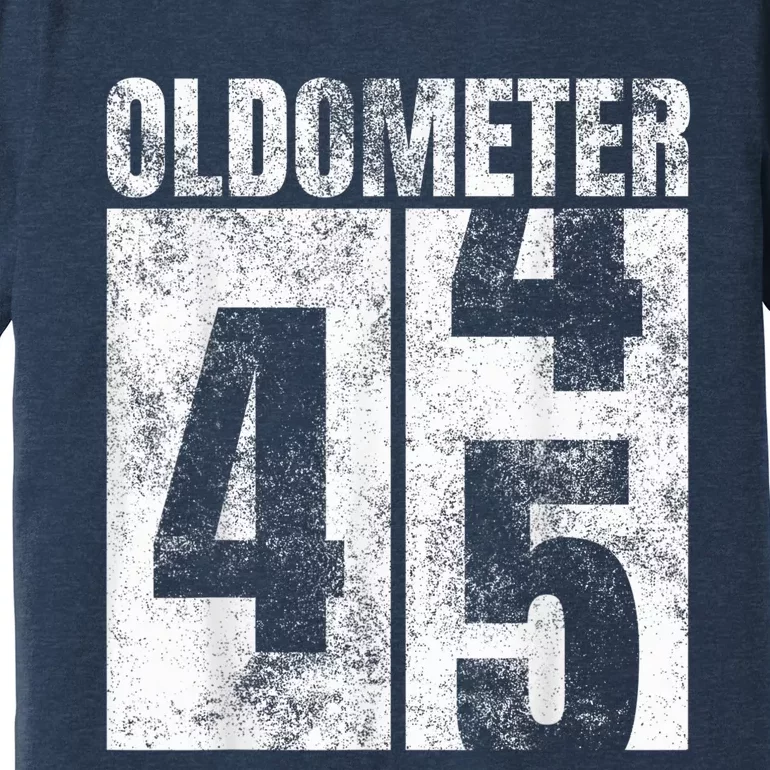 Oldometer 44-45 yrs old Man Woman Bday Graphic 45th Birthday Premium T-Shirt