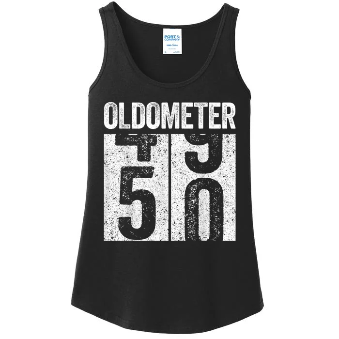 Oldometer 50  50th Birthday Ladies Essential Tank