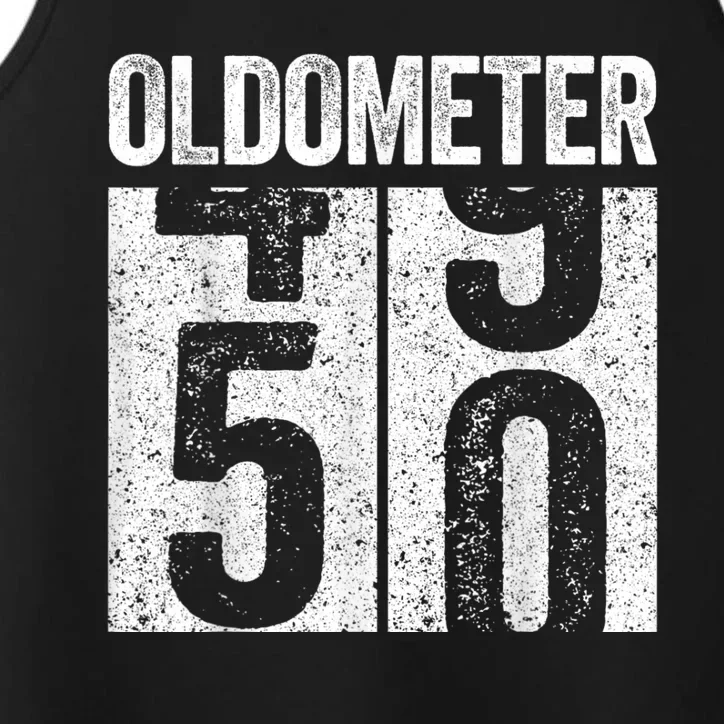 Oldometer 50  50th Birthday Performance Tank