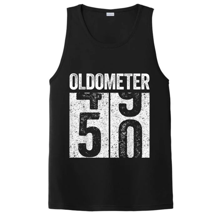 Oldometer 50  50th Birthday Performance Tank