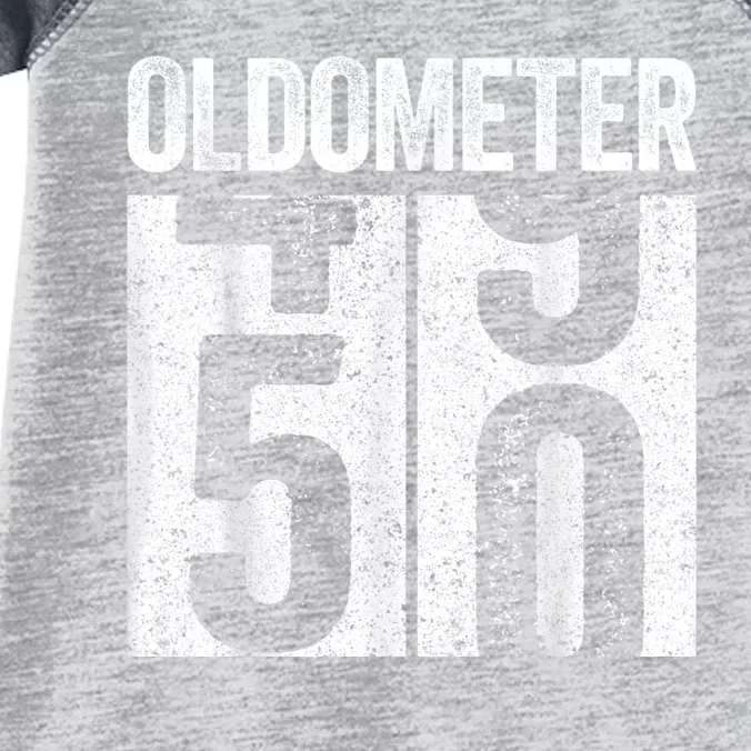 Oldometer 50  50th Birthday Infant Baby Jersey Bodysuit