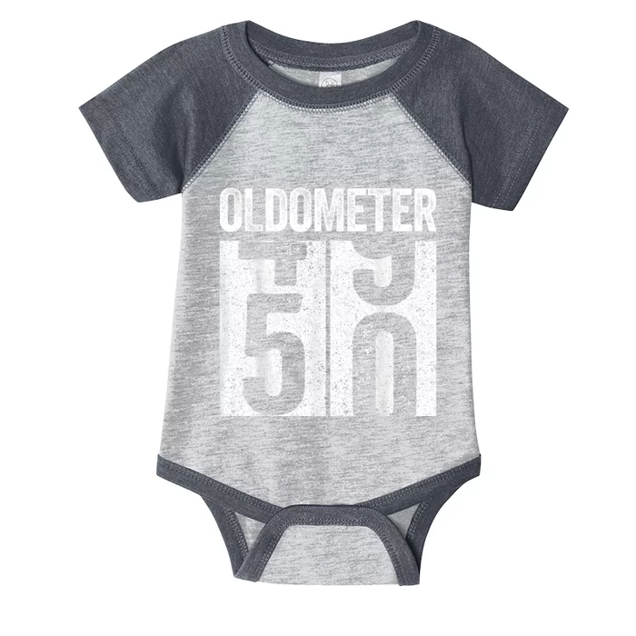 Oldometer 50  50th Birthday Infant Baby Jersey Bodysuit