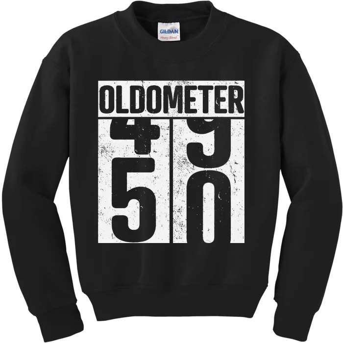 Oldometer 50 50th Birthday Oldometer Kids Sweatshirt