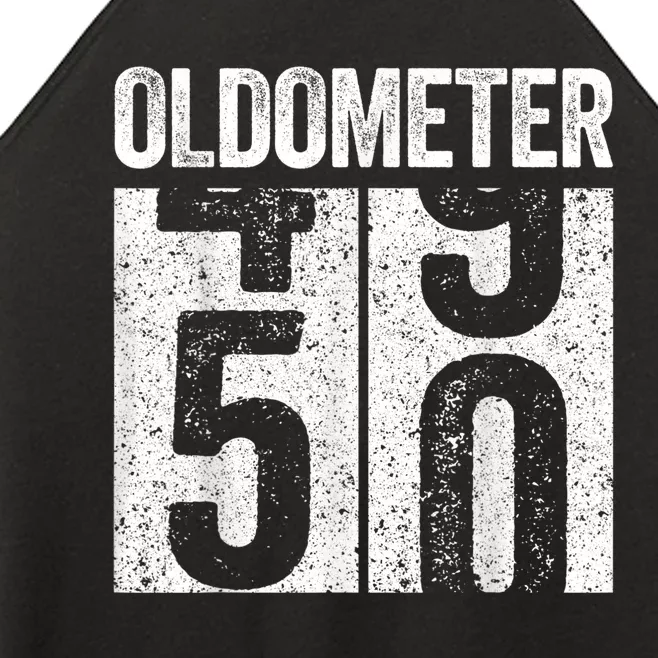 Oldometer 50 50th Birthday Shirt shirt Women’s Perfect Tri Rocker Tank