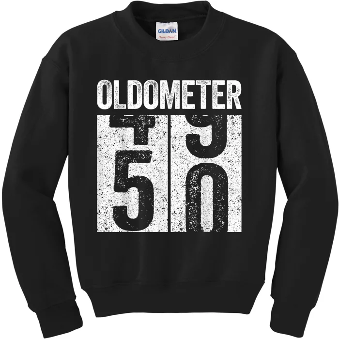 Oldometer 50 50th Birthday Shirt shirt Kids Sweatshirt