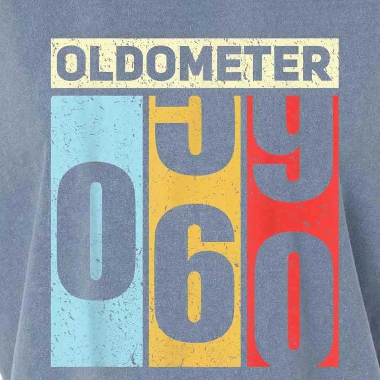 Oldometer 59-60 Funny 60th Birthday Odometer Gift Oldometer Garment-Dyed Women's Muscle Tee