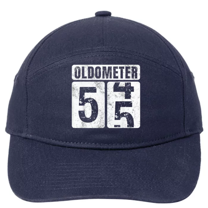 Oldometer 55 Shirt Vintage Funny 55th Birthday Present Gift Idea 7-Panel Snapback Hat