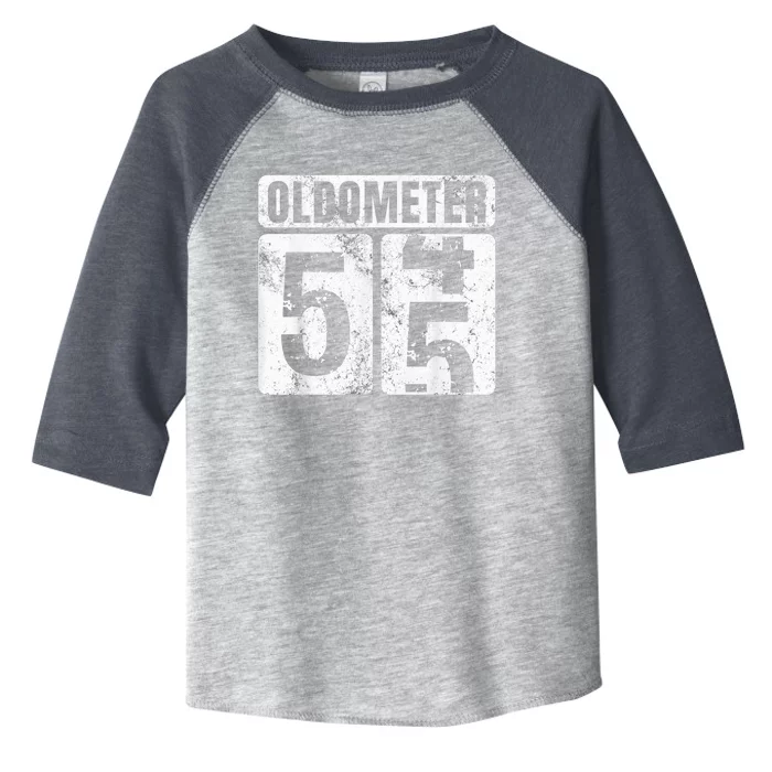 Oldometer 55 Shirt Vintage Funny 55th Birthday Present Gift Idea Toddler Fine Jersey T-Shirt