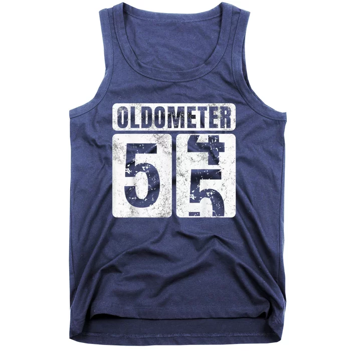 Oldometer 55 Shirt Vintage Funny 55th Birthday Present Gift Idea Tank Top