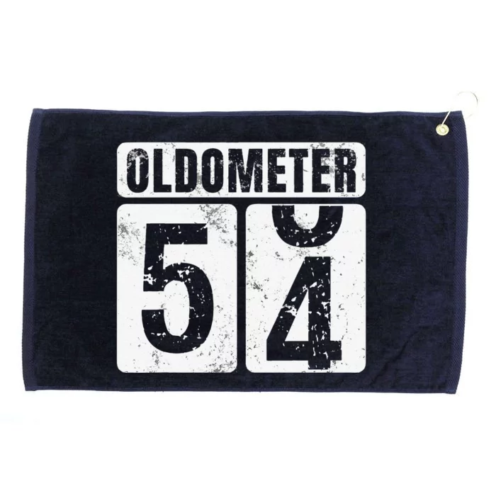 Oldometer 54 Vintage Funny 54th Birthday Gift Idea Grommeted Golf Towel