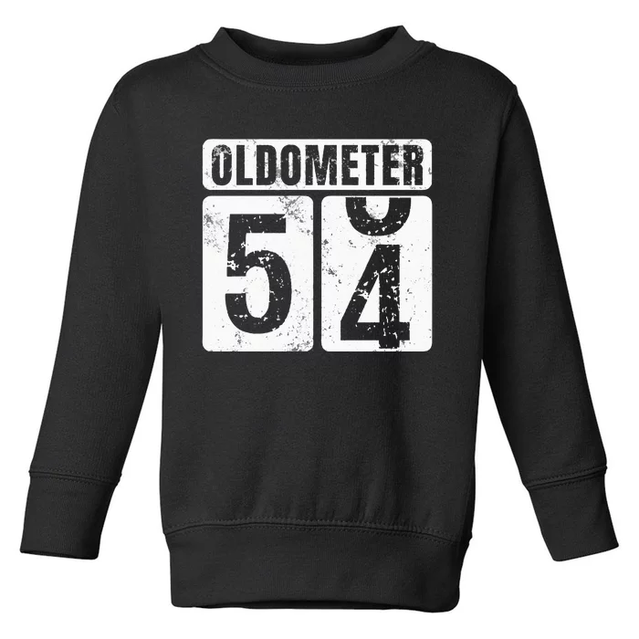 Oldometer 54 Vintage Funny 54th Birthday Gift Idea Toddler Sweatshirt