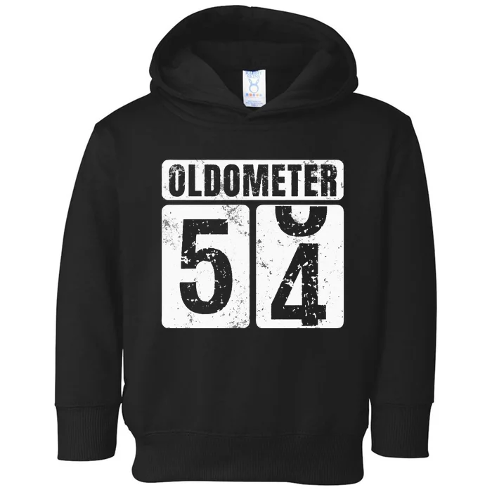 Oldometer 54 Vintage Funny 54th Birthday Gift Idea Toddler Hoodie