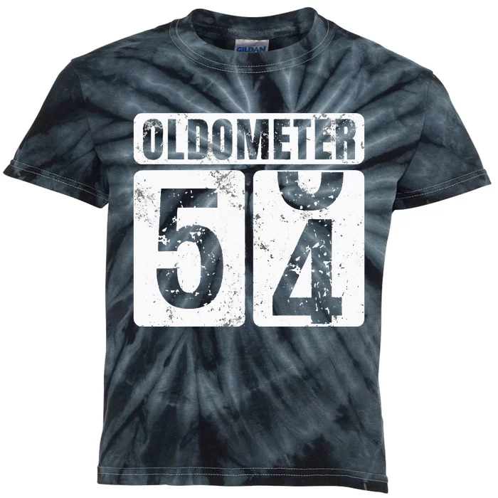 Oldometer 54 Vintage Funny 54th Birthday Gift Idea Kids Tie-Dye T-Shirt